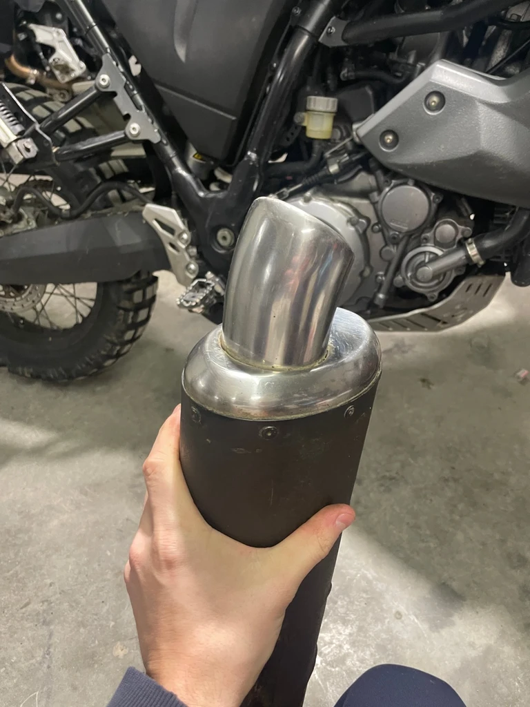 Silencieux d'échappement d'origine avec pare-chaleur occasion — Yamaha XTZ 750 Super Ténéré